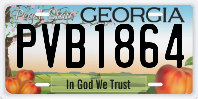 GA license plate PVB1864