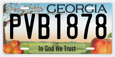 GA license plate PVB1878