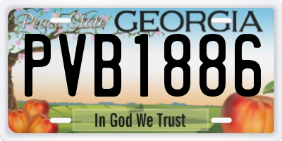 GA license plate PVB1886