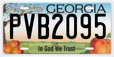 GA license plate PVB2095