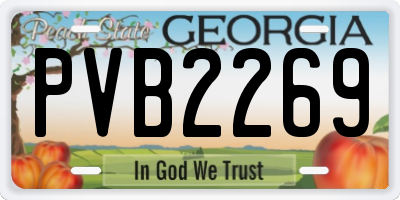 GA license plate PVB2269