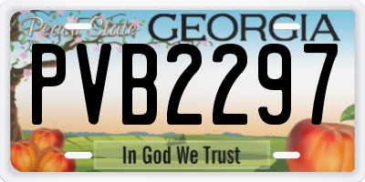 GA license plate PVB2297