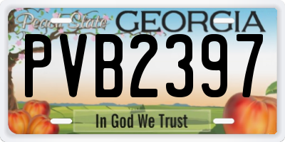 GA license plate PVB2397