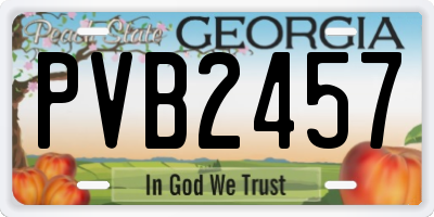 GA license plate PVB2457