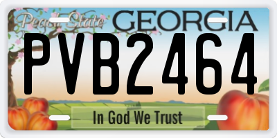 GA license plate PVB2464
