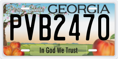 GA license plate PVB2470