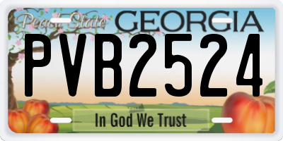 GA license plate PVB2524