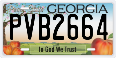 GA license plate PVB2664