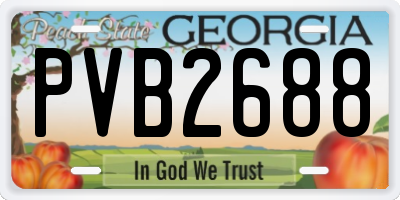 GA license plate PVB2688