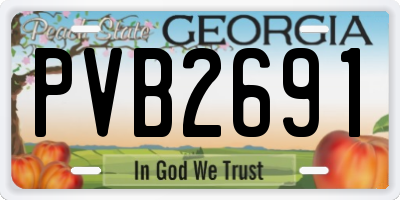 GA license plate PVB2691