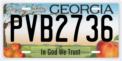 GA license plate PVB2736