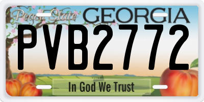 GA license plate PVB2772