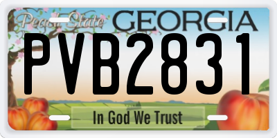 GA license plate PVB2831