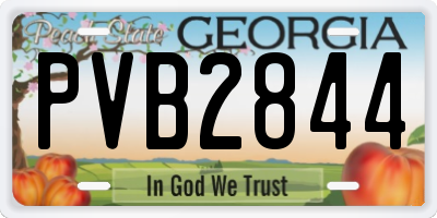 GA license plate PVB2844