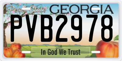GA license plate PVB2978