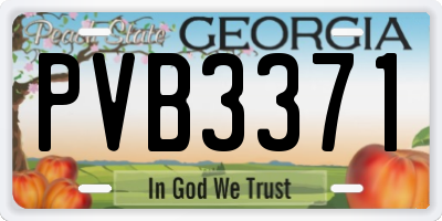 GA license plate PVB3371
