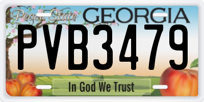 GA license plate PVB3479