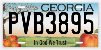 GA license plate PVB3895