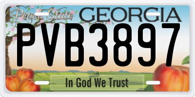 GA license plate PVB3897