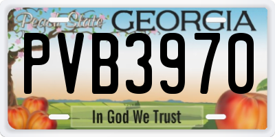 GA license plate PVB3970