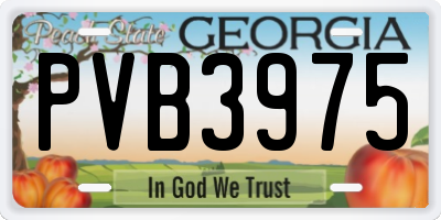 GA license plate PVB3975