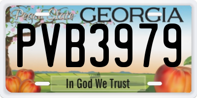 GA license plate PVB3979