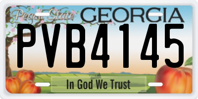 GA license plate PVB4145