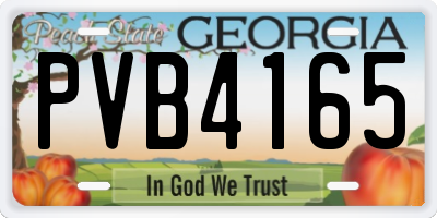 GA license plate PVB4165
