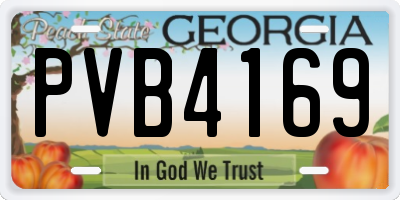 GA license plate PVB4169