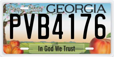 GA license plate PVB4176