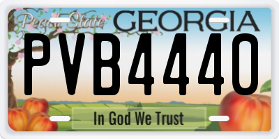 GA license plate PVB4440