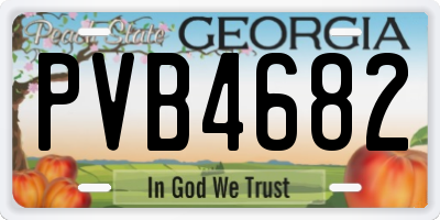 GA license plate PVB4682