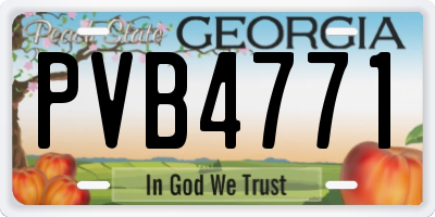 GA license plate PVB4771