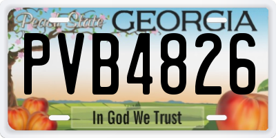 GA license plate PVB4826