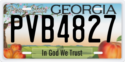 GA license plate PVB4827