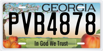 GA license plate PVB4878
