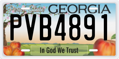 GA license plate PVB4891