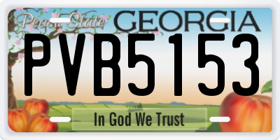 GA license plate PVB5153