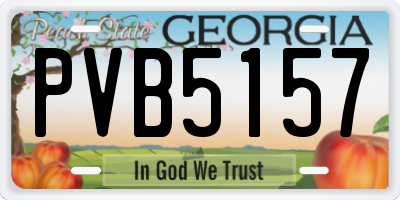 GA license plate PVB5157