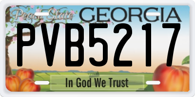 GA license plate PVB5217