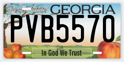 GA license plate PVB5570