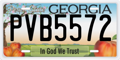 GA license plate PVB5572