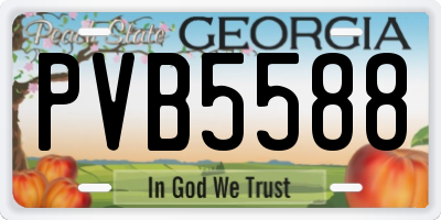 GA license plate PVB5588