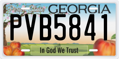 GA license plate PVB5841