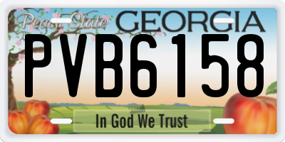GA license plate PVB6158