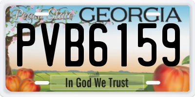 GA license plate PVB6159