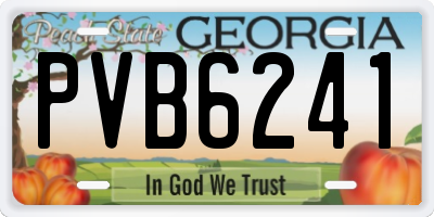 GA license plate PVB6241