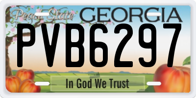 GA license plate PVB6297