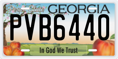 GA license plate PVB6440