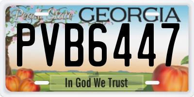 GA license plate PVB6447